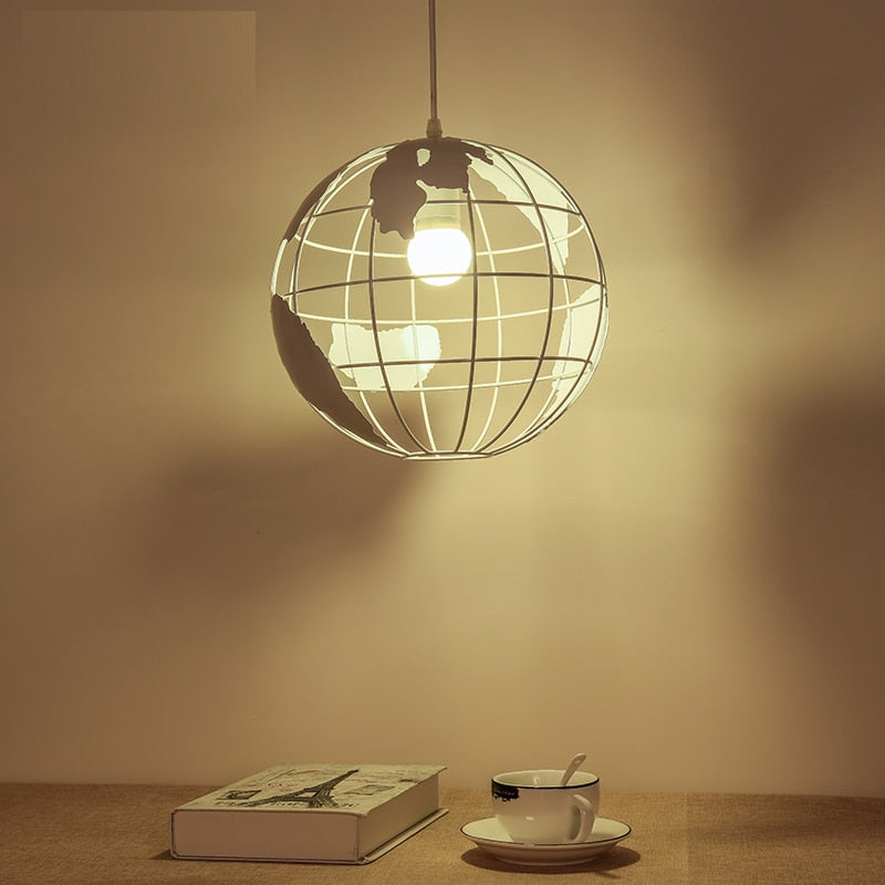 LED Simple Wrought Iron Globe Chandelier Lights SKU# LIG0042